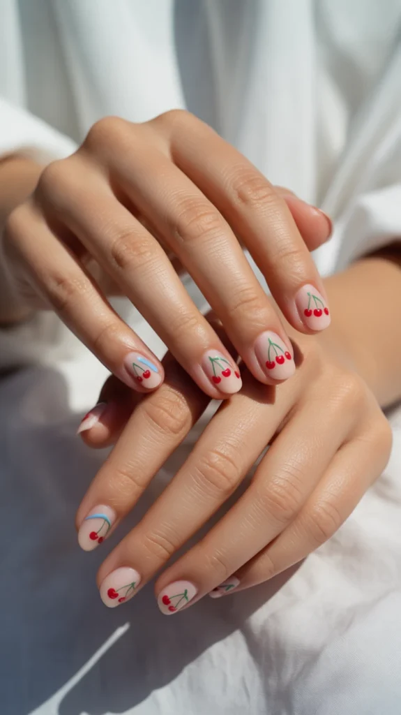 Classic American Cherry Nails