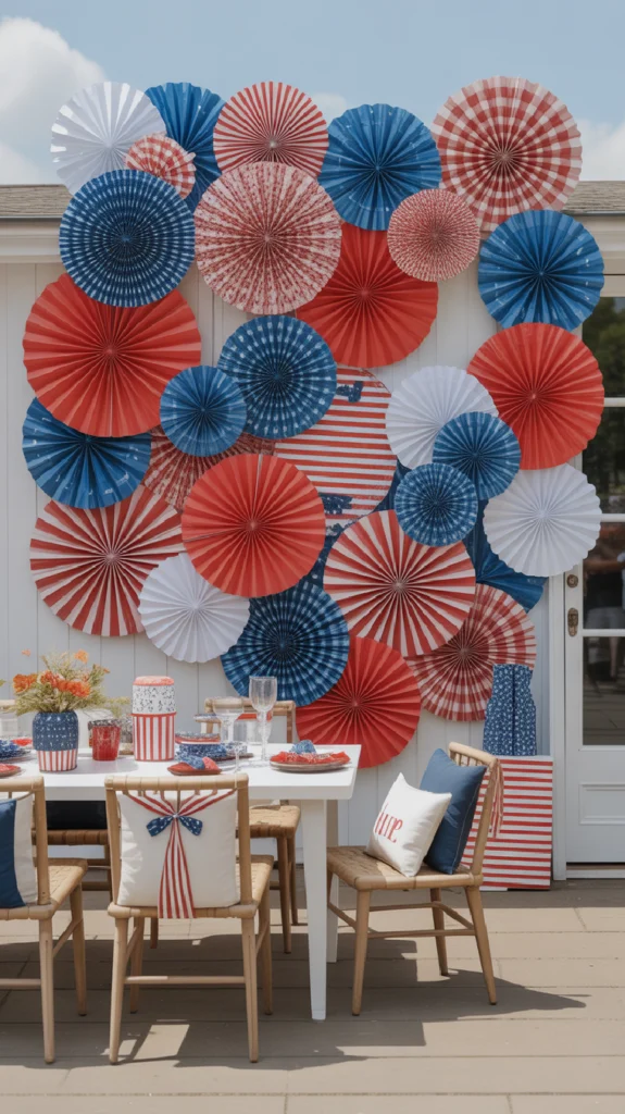 Hang Paper Fans in a Statement Cluster