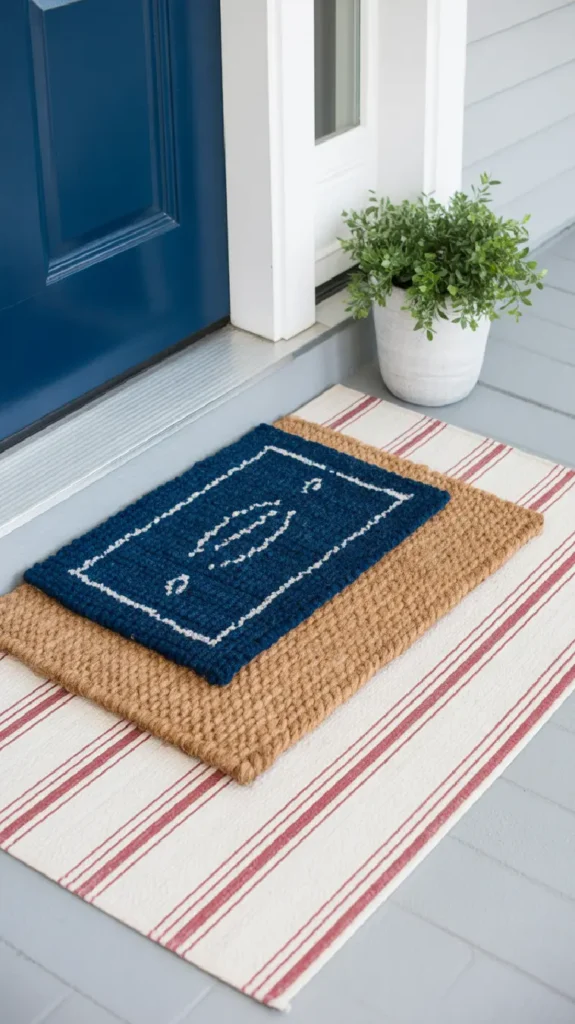 Layer a Doormat Over a Bigge Rug