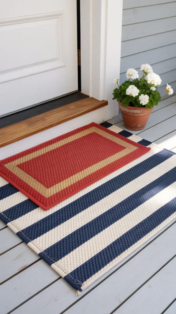 Layered Doormat Entrance 4th of July decorations