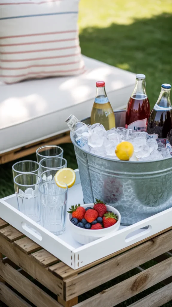 Set Up a Drink Station Instead of One Cooler