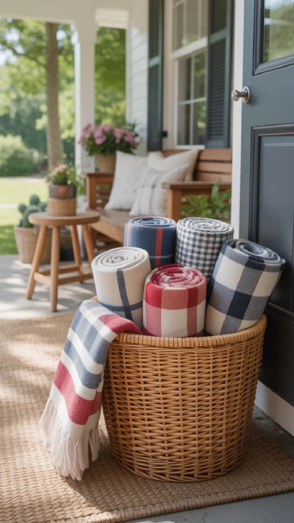 Style a Basket of Picnic Blankets