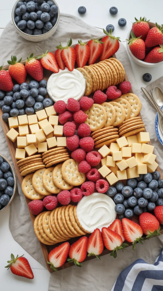 The Classic Red White and Blue Snack Board