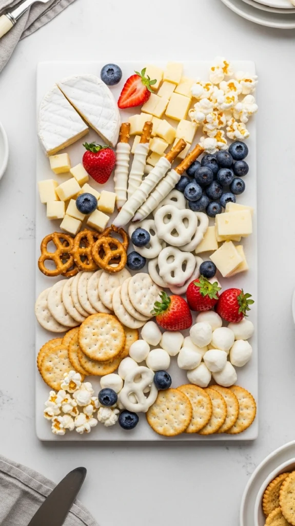 The Elegant White Board with Berry Accents