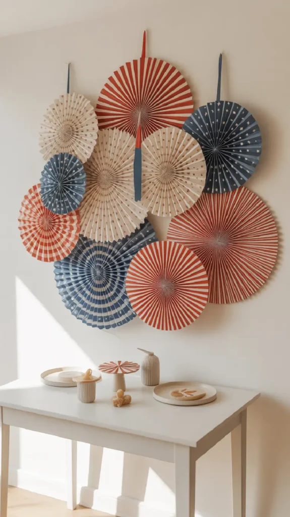Turn Paper Fans into a Quick Backdrop