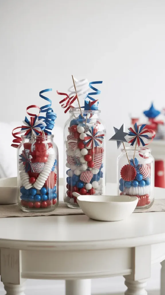 Use Clear Jars with Festive Fillers