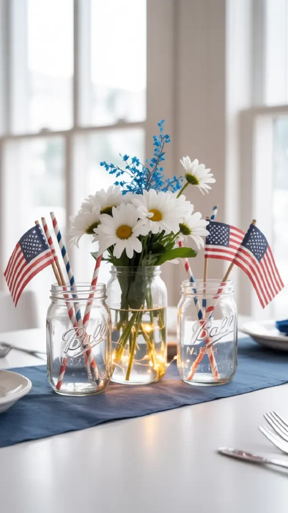 Use Mason Jars as Instant Centerpieces